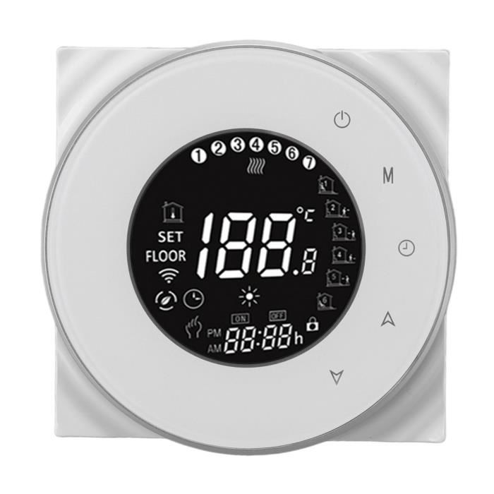 Interrupteur Thermostat Intelligent Tuya WiFi - Avec Sonde Température 1 M, Tension 7-32V Ou 85-265V - Blanc