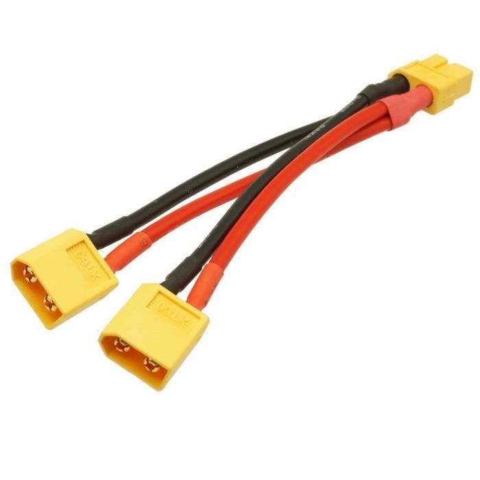 Xt60 Cable Connecteur De Batterie Parallele Y Double Extension Derivateur Pour Dji Phantom Achat Vente Piece Detachee Drone Xt60 Cable Connecteur De Cdiscount