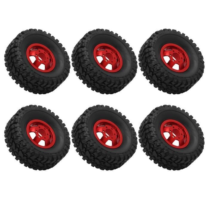 4 Pneus Caoutchouc Avec Moyeux Pour Voiture RC 1/10 Crawler Tout-Terrain - Motif Antidérapant