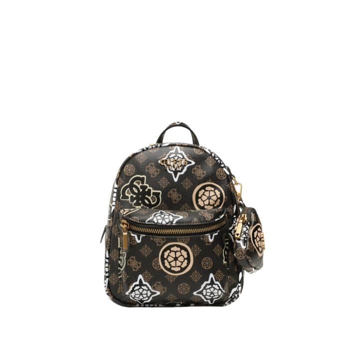 Sac a dos House Party femme Guess Ref 58976 BWL Brown 22 12 26 cm TU Marron Cdiscount Bagagerie Maroquinerie