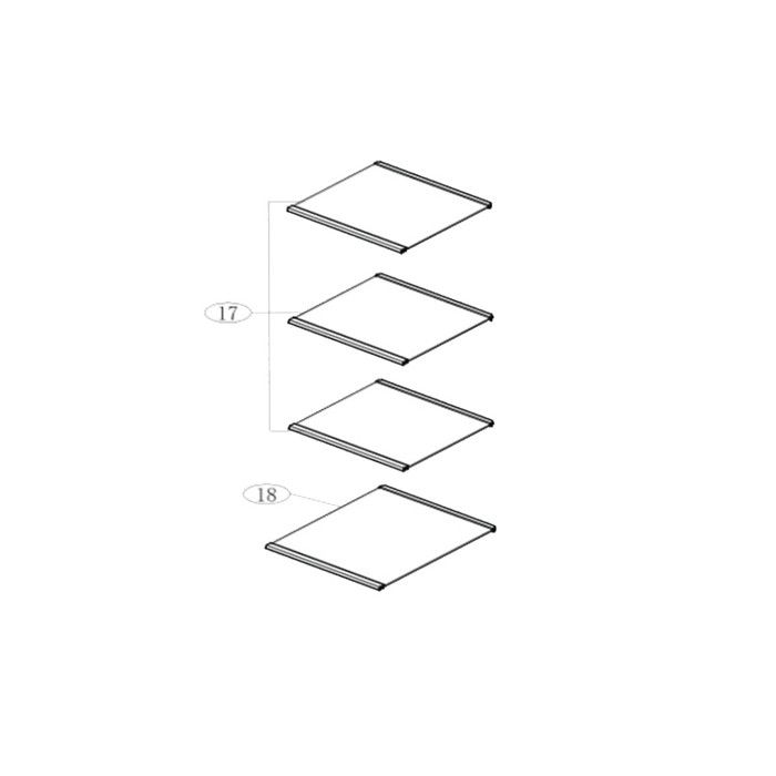 Clayette étagère partie congélateur (repère 18) 360X295 mm Frigo Réfrigérateur Congélateur 0060854305P 49120136 HAIER HOOVER Clayette étagère partie congélateur (repère 18) 360X295 mm Frigo Réfrigérateur Congélateur 0060854305P 49120136 HAIER HOOVER