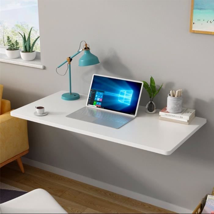 Table de cuisine pliable murale - JEOBEST - 80*50*1.6cm - Blanc - Contemporain - Design