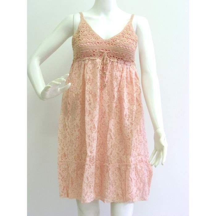 Robe MOLLY BRACKEN dentelle et crochet rose Taille unique S857E14 Rose - Cdiscount Pr??t-?�-Porter