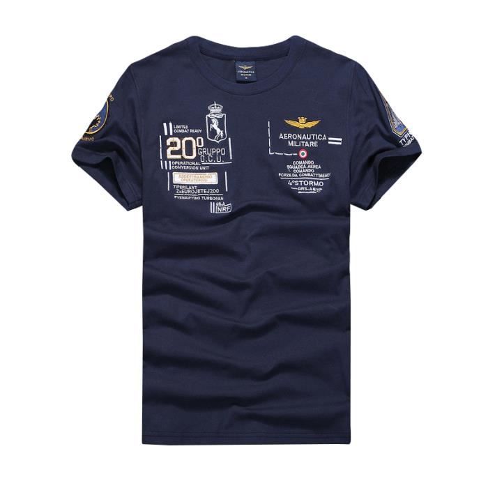 Polo Aviateur Homme Manches Courte T Shirt en Coton Bleu marine - Achat /  Vente polo - Soldes sur Cdiscount dès le 20 janvier ! Cdiscount