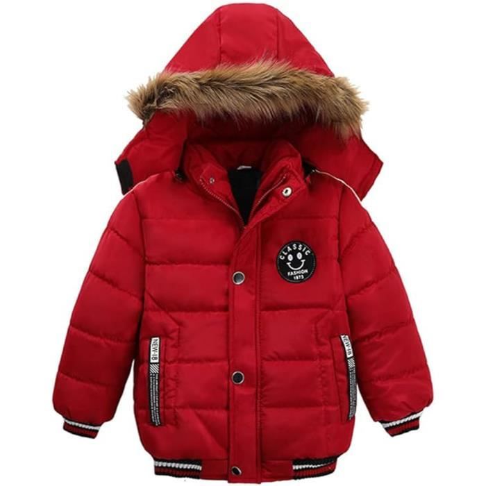 Doudoune Enfant Garçon/fille – Manteau D’hiver Long Avec Capuche – Taille 120 à 170 – Matelassé, Chaud, Coupe-vent – Idéal Pour Activités Extérieures
