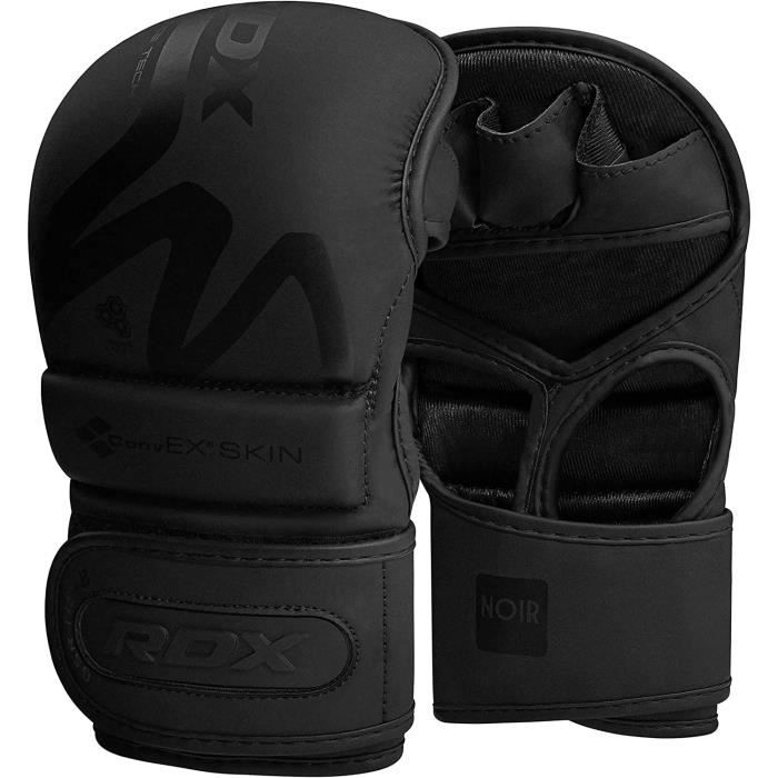 MMA RDX Gloves, UFC gloves for Grappling, Boxing Fighting Glove for Sparring, Cage Fighting Gloves, noir