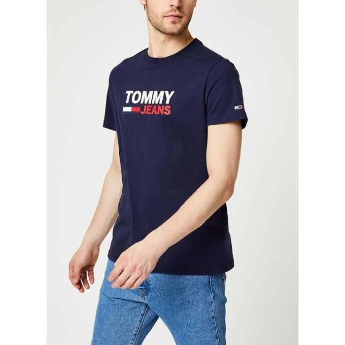 T SHIRT TOMMY HILFIGER Homme BLEU BLEU Cdiscount Pr t Porter