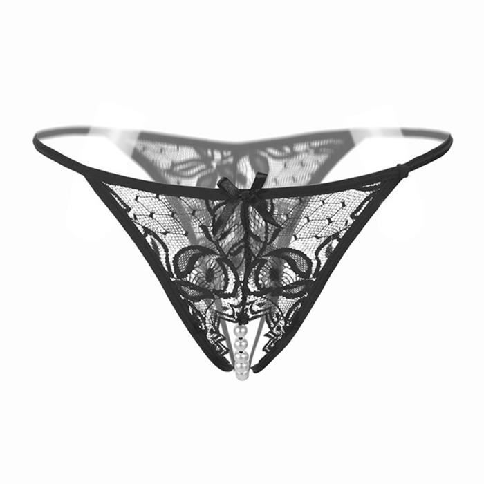 String / Tanga Pour Femme - Taille M/L, Couleur Noire (neuf Avec étiquettes)