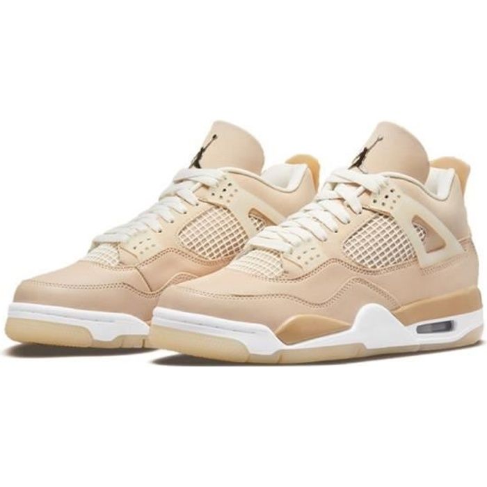 Airs Jordans 4 Retro Shimmer Chaussures de Basket AJ4 Femme Homme Pas Cher  Beige - Cdiscount Chaussures