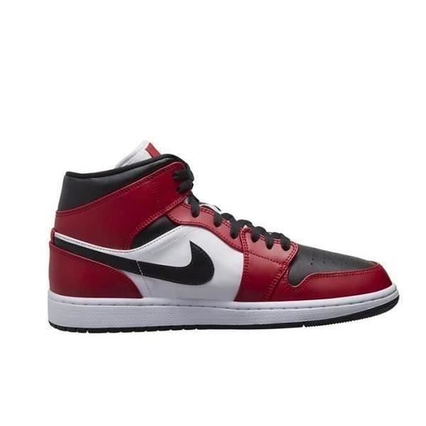 Baskets Airs Jordan 1 Mid SE Chaussures de basket Pas Cher pour Homme Femme Noir  Blanc Rouge Noir blanc rouge - Cdiscount Chaussures