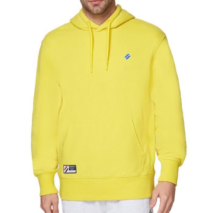 Sweat capuche Jaune Homme Superdry Essential Jaune Cdiscount