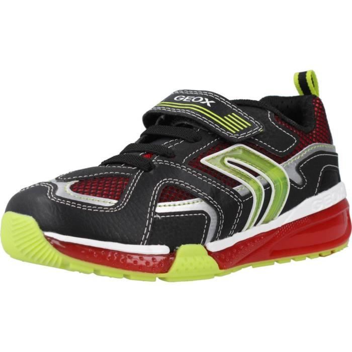 Basket Geox 134174 Noir 35 Garcon Enfant Synthetique Lacets Plat Noir Cdiscount Chaussures