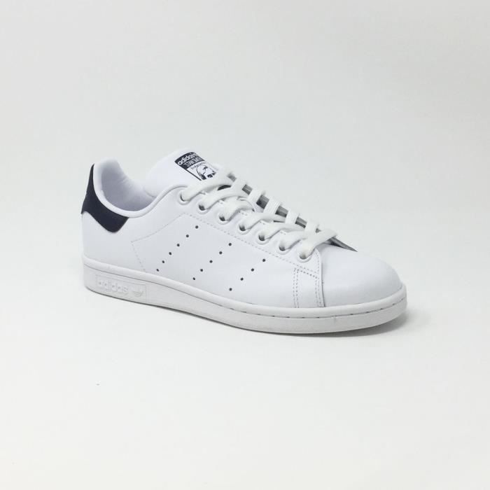 Stan smith blanche et bleu hot sale