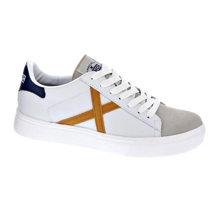 Munich Baskets - MUNICH - Rete - Blanc - Lacets - Plat