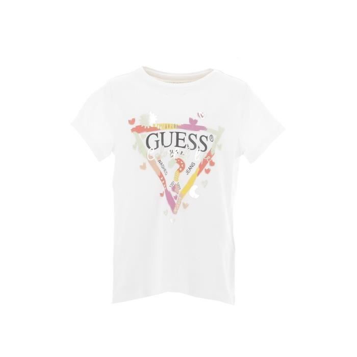 Tee shirt manches courtes Ss t-shirt pure white cdte - Guess