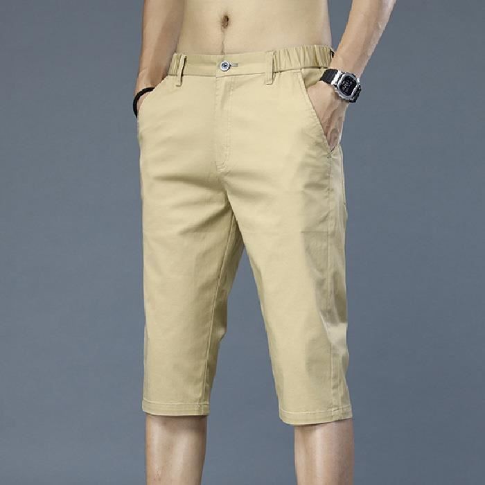 Short Homme Slim été – Bermuda Coton-polyester, Coupe Moderne