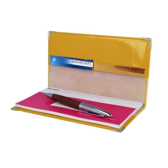 Etui chéquier couleur motif moutarde Color Pop - France Moutarde