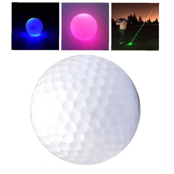 Ballons de golf Glow Golf Balls, Ballon de golf rougeoyant clignotant, Nuit Glow Flash Light Up, Durable Night Night Sports, 6 coule