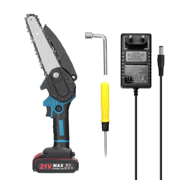 Scie Sur Perche électrique Sans Fil - Perche Télescopique 0,9-5,9 M, 2 Batteries 21V, Pour élagage Arbres, Jardin
