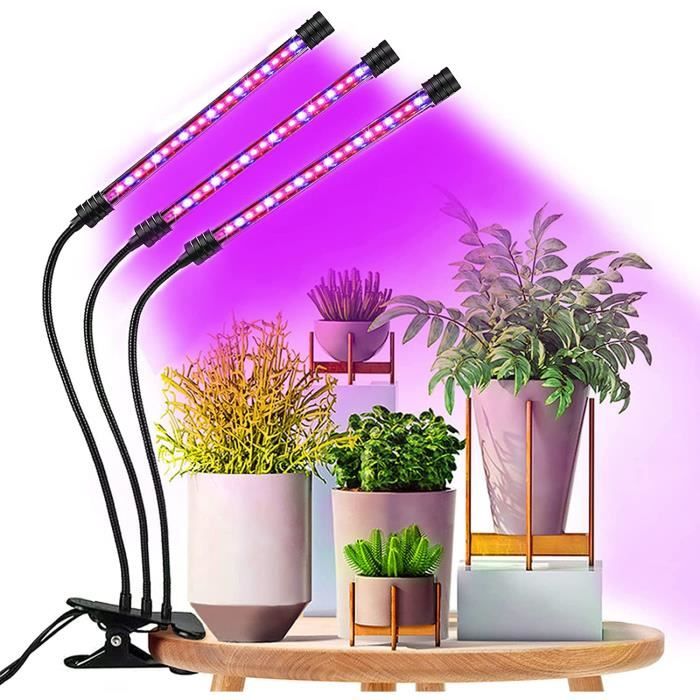 Lampe De Croissance Plantes - Spectre Complet 4000K, Minuterie 6/12/18h, Hauteur Réglable