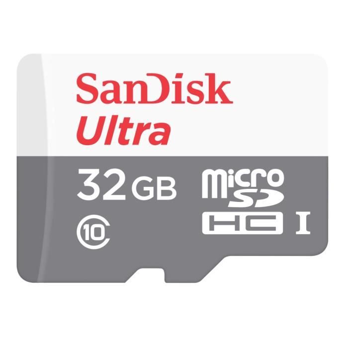 Carte mémoire SDHC - SANDISK - Ultra 32GB - UHS-1 - Cl.10 - 100MB/s - Tablettes