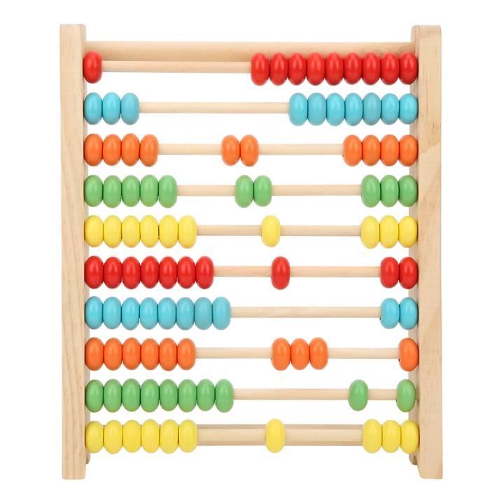 Boulier Coloré En Bois Pour Enfants - Apprentissage Calcul Et Couleurs Dès 3 Ans