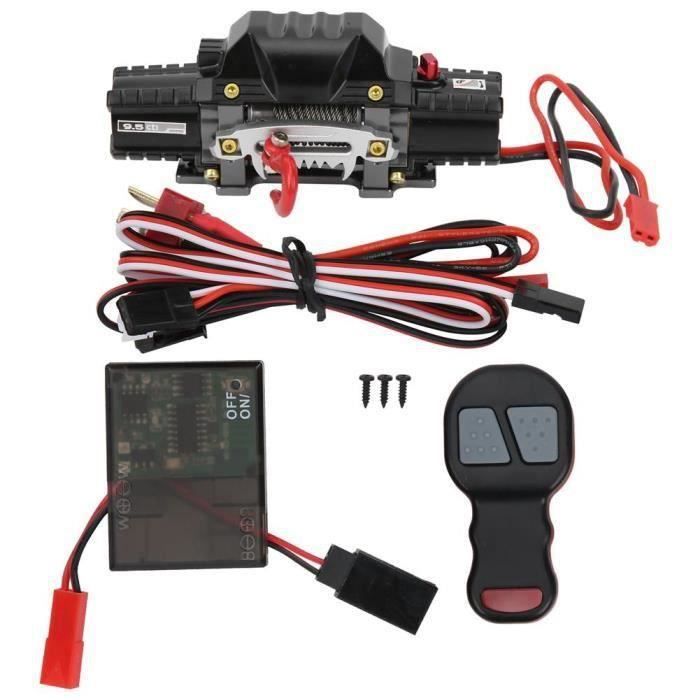 Treuil RC Sans Fil Pour Voiture 1/10 – Kit Récepteur Compatible SCX10 Et TRX4, Rouge, Métal Et Plastique