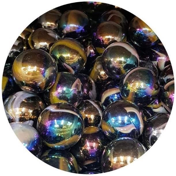 Mesbilles - 30 Petites Billes Givré Couleur - Bille En Verre 14 Mm82