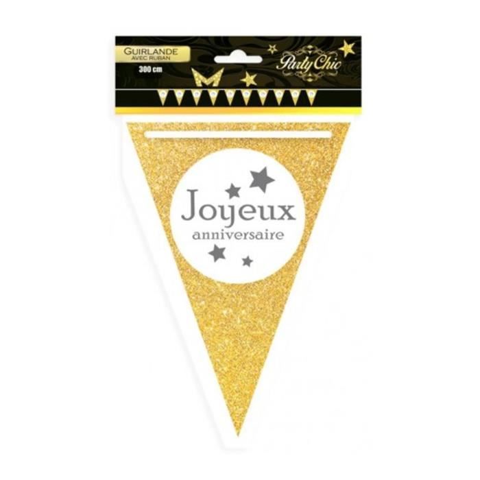 Guirlande Fanion Dore Joyeux Anniversaire Achat Vente Guirlande Non Lumineuse Cdiscount Guirlande Fanion Dore Joyeux Anniversaire Achat Vente Guirlande Non Lumineuse Cdiscount
