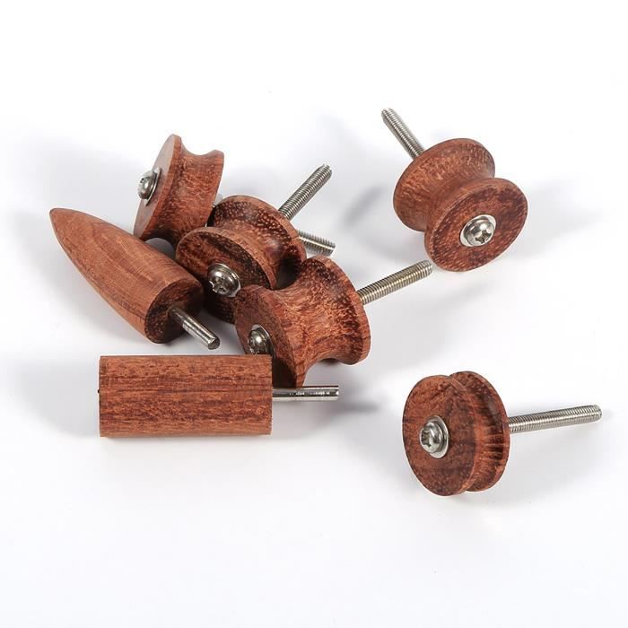 Lot 2 Brunissoirs Cuir Bois Multi-Tailles – Outil Polissage Bord Cuir, Brunisseur Artisanat Bricolage Cuir Professionnel