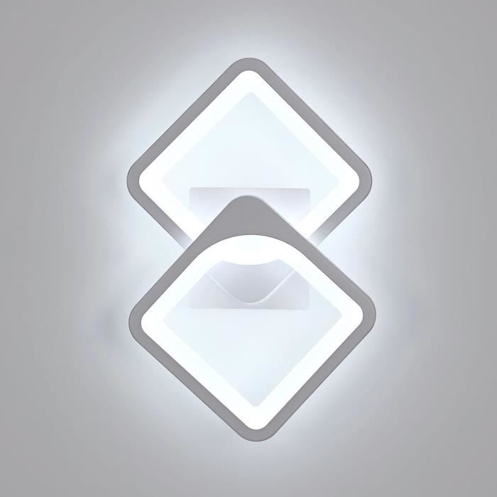 Horloge Murale LED Moderne Forme Lune 3D - Diamètre 50 Cm, Largeur Totale 65 Cm - Lumière D'ambiance Réglable, Télécommande - Déco Salon/chambre