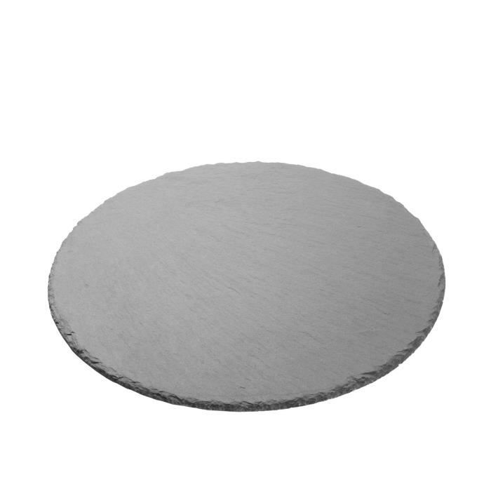 Assiettes Komae Noir Et Blanc - Lot De 6 - Porcelaine Diamètre 26 Cm