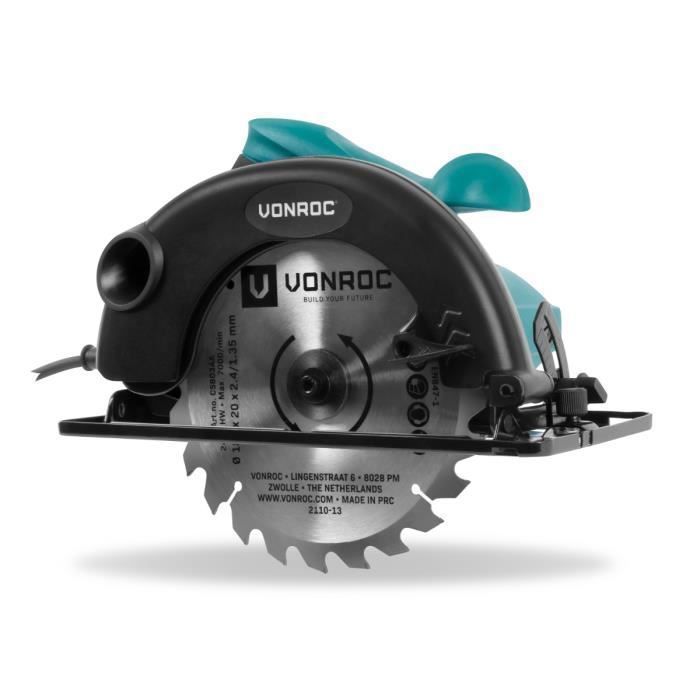 Scie circulaire 1200W – 185mm - Avec guide parallèle et