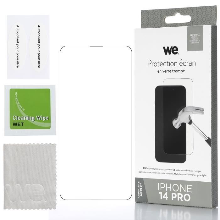 WE Protection écran - APPLE IPHONE 14 PRO - anti-rayures - anti-bulles - dureté 9H