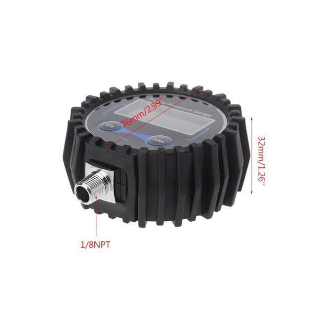 Manomètre Digital Pour Pneus Pinafresa 0-200 PSI - Précision 0.1 PSI, écran LCD Rétroéclairé, Filetage M11x1 - 4