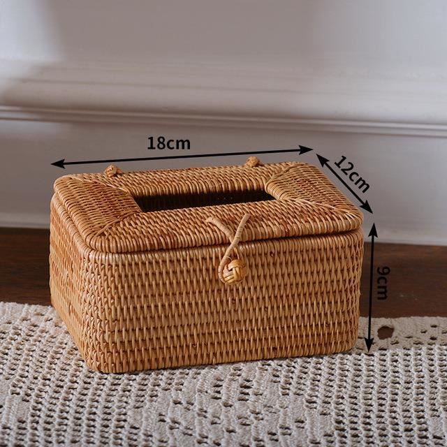 Rangement Papier Bureau Boîte à Mouchoirs En Bois Classique - Style Rétro Distributeur Serviettes