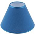 Abat-jour Suspension en Tissu Cage pour Ampoule E27 Base pour Lampadaire Lampe de Chevet de Table - Bleu-1