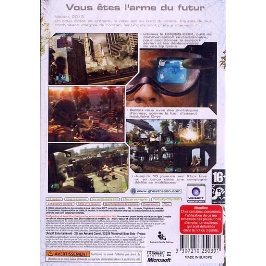jeu GHOST RECON ADVANCED WARFIGHTER 1 pour XBOX 360 en francais game