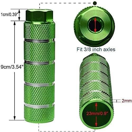 ZONSUSE 1 Paire Bike Pegs Alliage Aluminium Antidérapantes - BMX Repose-Pieds Cylindriques