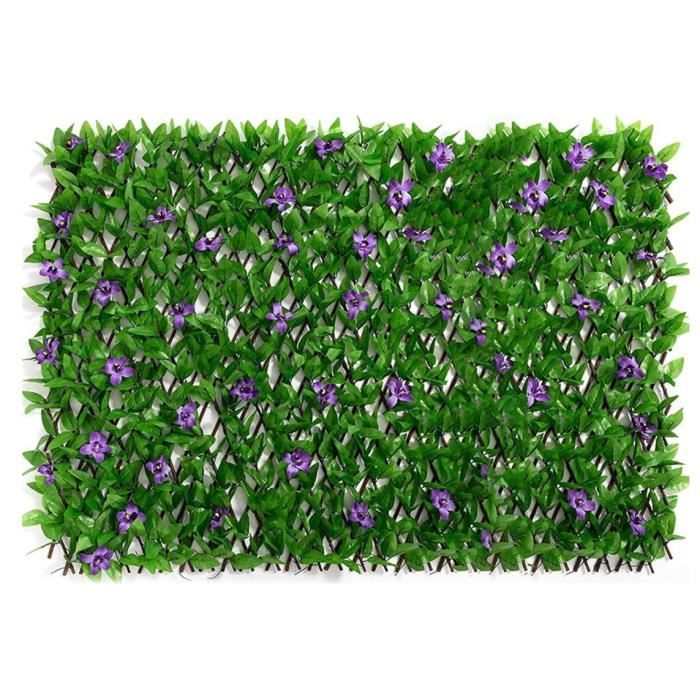 Lot De 2 Panneaux Muraux De Haie Artificielle - 50 X 50 Cm - Décoration Murale D'intérieur Et D'extérieur - Décoration Murale Pour Maison Et Jardin