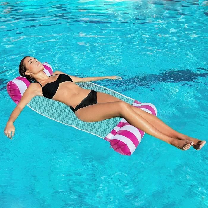 Lit flottant gonflable WAHAISON en PVC pour piscine - Hamac canapé d