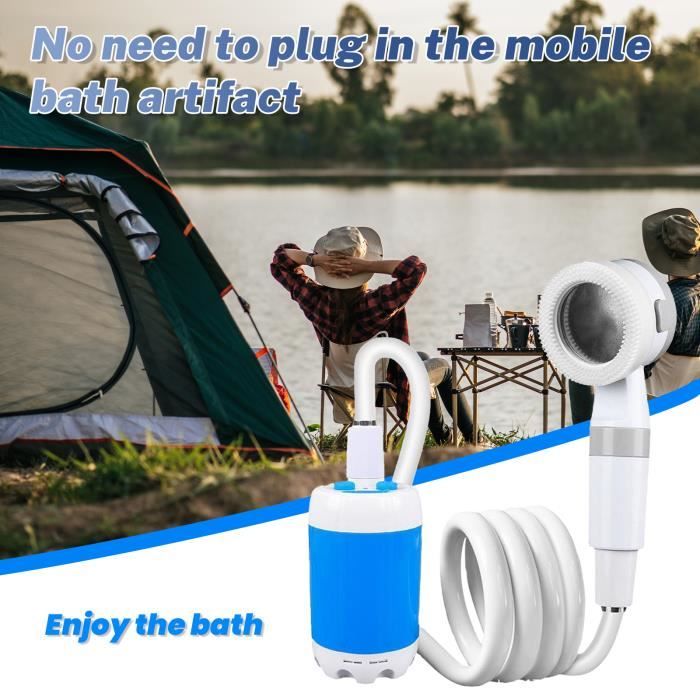 Douche Portable - PRUMYA - 2 Vitesses - 4000 mAh - Tuyau de 2m - Compacte et Durable - Jardin Douche Portable - PRUMYA - 2 Vitesses - 4000 mAh - Tuyau de 2m - Compacte et Durable - Jardin