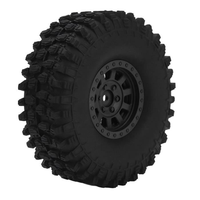 VGEBY 4 Pneus RC En Caoutchouc + Accessoires – Roues Chenille Pour Camion Militaire WPL 1/16 – Diamètre 11 Cm