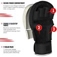 MMA RDX Gloves, UFC gloves for Grappling, Boxing Fighting Glove for Sparring, Cage Fighting Gloves, noir-2