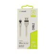 MUVIT TAB Cable plat charge & synchro 2.4A USB/Lightning - 2m - Blanc-2