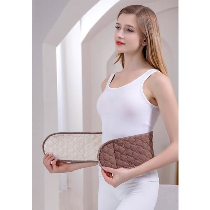Ceinture Chauffante Ventre Et Dos - Hiver - Taille élastique - Peluche Thermique - Pour Femmes Et Hommes