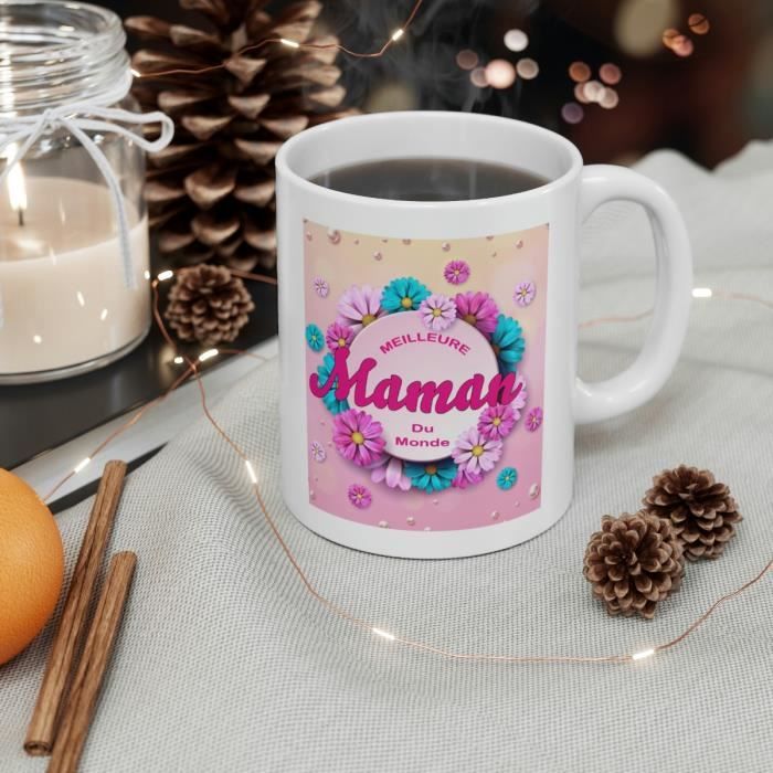 Mug Fête des mères - Idée cadeau La meilleure Maman du monde - Tasse ...