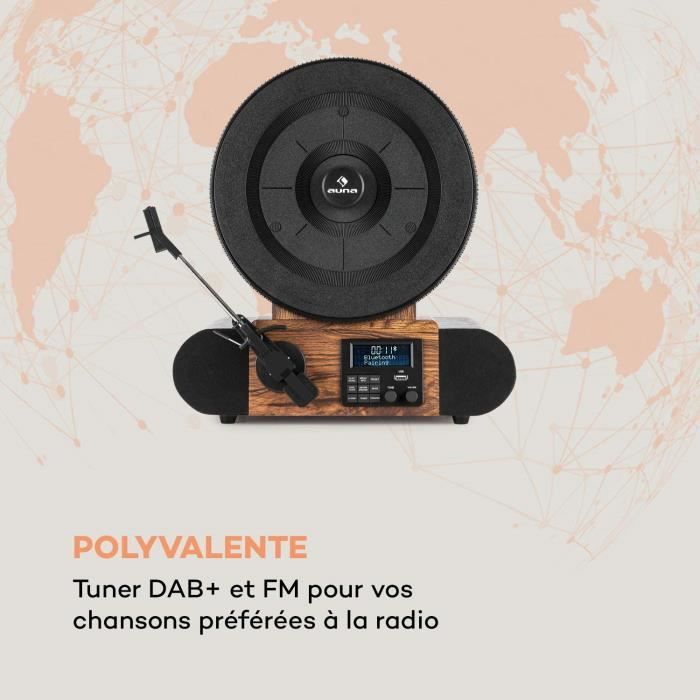 Nedis Platine Vinyle Bluetooth 33 / 45 / 78 T/min Courroie à Prix Carrefour