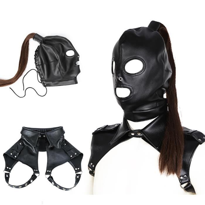 Masque en cuir pour Esclave - BDSM Univers