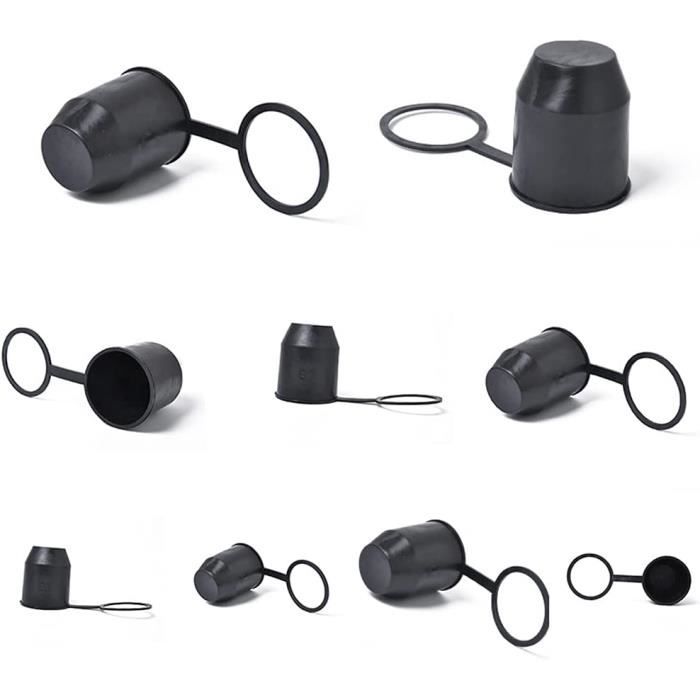 4 Cache-Boule Attelage Sitarcmin - Caoutchouc, Anti-Rouille, Pour Remorque Voiture Bateau